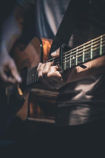 Guitar student learning online